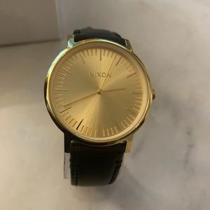 Nixon Porter Leather Unisex Gold (leather band)